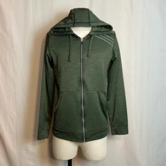 Green Adidas Fleece Hoodie - Picture 3 of 5